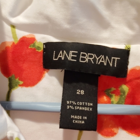 Lane Bryant sz 28. Floral print sleeveless button down A line midi DRESS NWOT - Picture 6 of 8